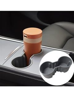 Center Console Cup Holder Insert Compatible With Tesla Model 3 / Y Accessories Only Fit New Console (Gray)