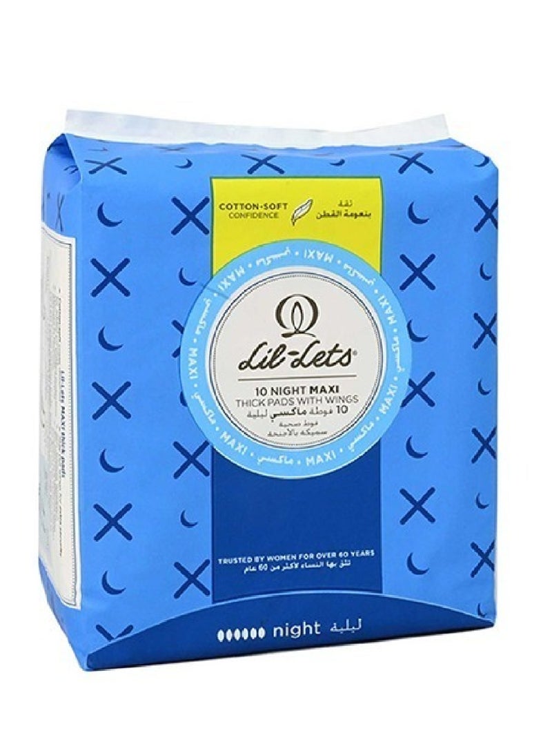 Lil-Lets LILLETS MAXI NYT PADS 10'S