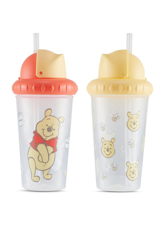 Disney Toddler Sippy Cups for Boys and Girls | 10 Ounce Sippy Cup Pack of Two with Straw and Lid | Durable Leak Proof Travel Water Bottle for Toddlers - Image 1