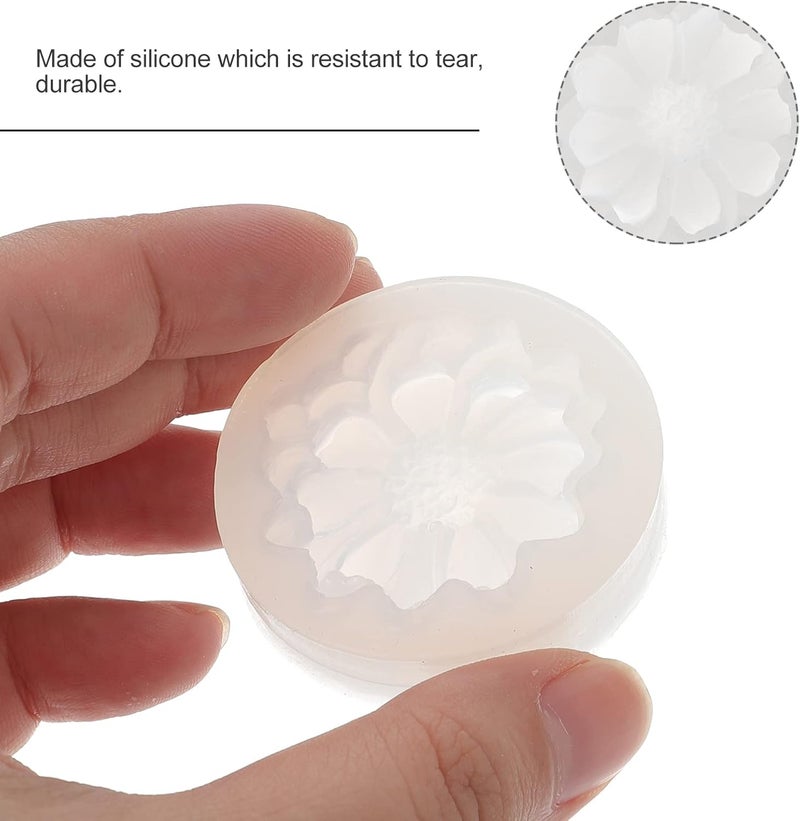 comfrt 3pcs Resin Molds Flower Silicone Casting Molds DIY Epoxy Mold Crystal Drop Mold Necklace Pendant Earrings Craft Jewelry Silicone Mold - Image 4