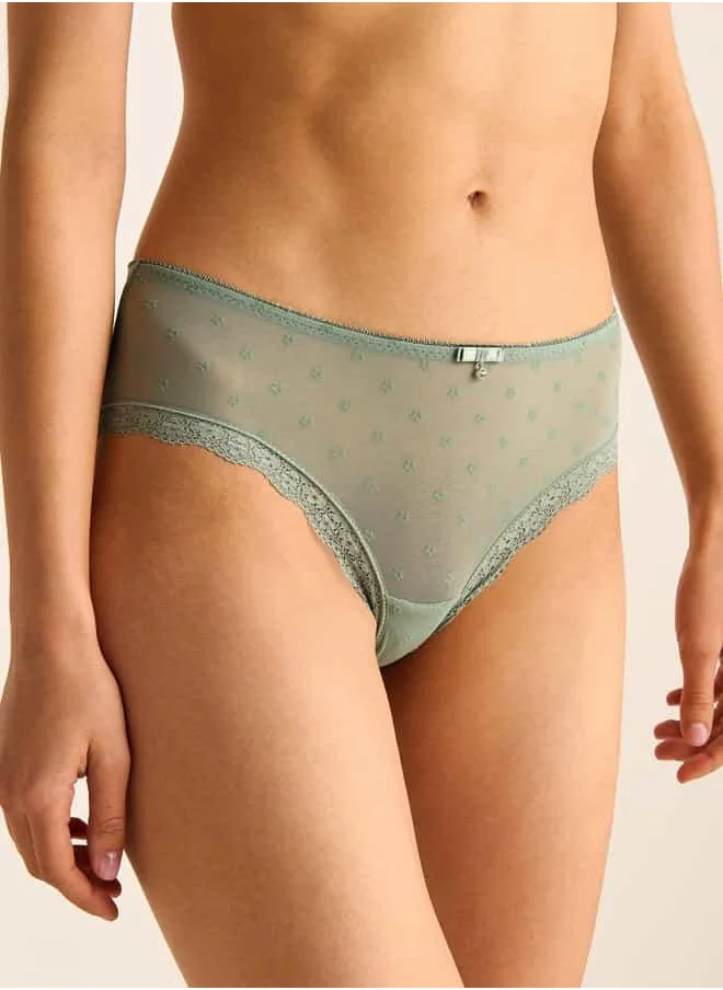 فاف Lace Detail Briefs with Elasticated Waistband