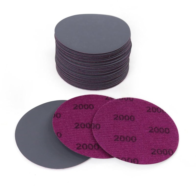 MAXMAN 30Pcs 3-Inch Sanding Discs, 2000 Grits Hook and Loop Professional Silicon Carbide Sand Paper, Wet Dry Polish for Wood, Metal, Paint, Car Polishing - Image 1