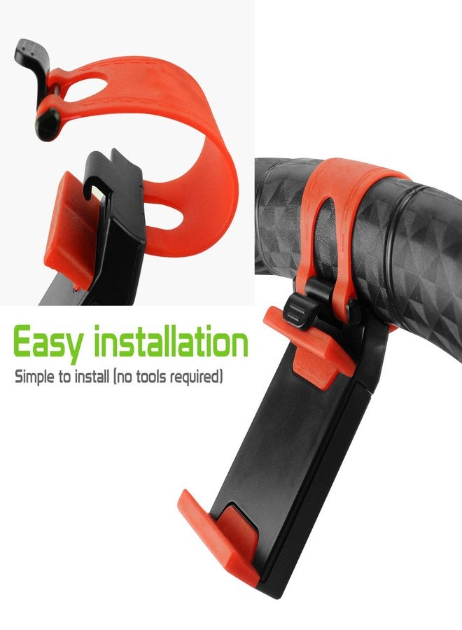 cellet حامل هاتف ذكي ليد المقود/مقود عربة الأطفال من سيلت، حامل هاتف، متوافق مع أجهزة آيفون من أبل، هواتف سامسونج جالاكسي، جوجل بيكسل، ماب جوجل، وايز، نظام تحديد المواقع جي بي إس - Image 4