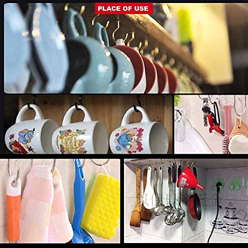 DIY Crafts DIY Crafts Design No 8 Pack of 50 Pcs Ceiling HooksCup Hook Holder Gold Design No 8 Pack of 50 Pcs  - Image 5