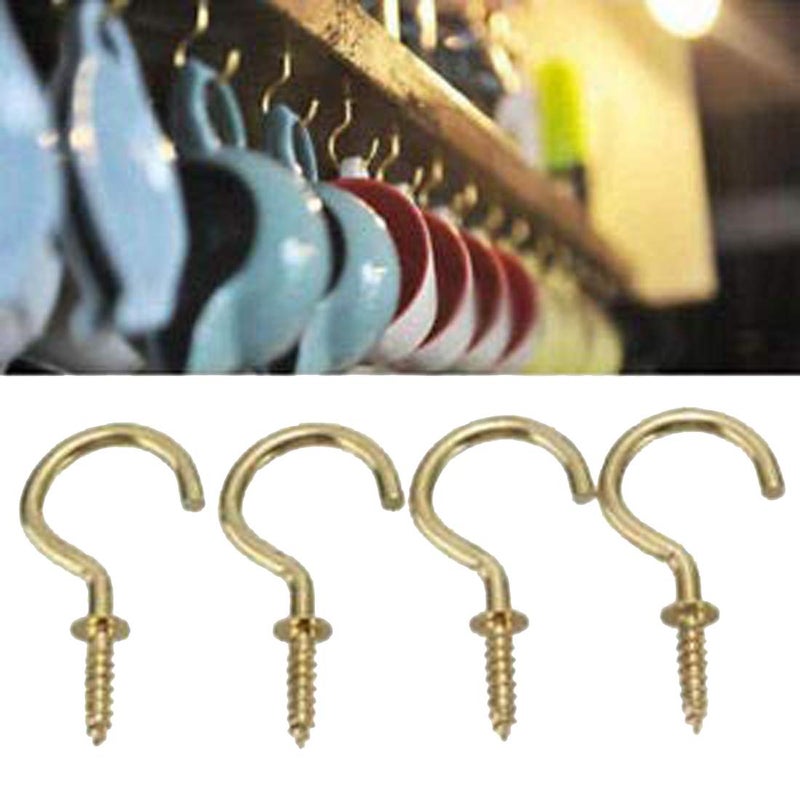DIY Crafts DIY Crafts Design No 8 Pack of 50 Pcs Ceiling HooksCup Hook Holder Gold Design No 8 Pack of 50 Pcs  - Image 1