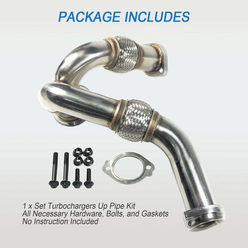 JDMSPEED New Turbocharger Y-Pipe Up Pipe Kit With Gasket Replacement For Ford 6.0L Diesel 2003-2007 Replaces# 5C3Z6K854CA 679-011 679-012 1846581C1 - Image 2