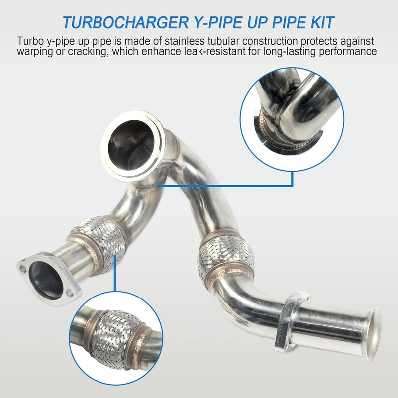 JDMSPEED New Turbocharger Y-Pipe Up Pipe Kit With Gasket Replacement For Ford 6.0L Diesel 2003-2007 Replaces# 5C3Z6K854CA 679-011 679-012 1846581C1 - Image 5