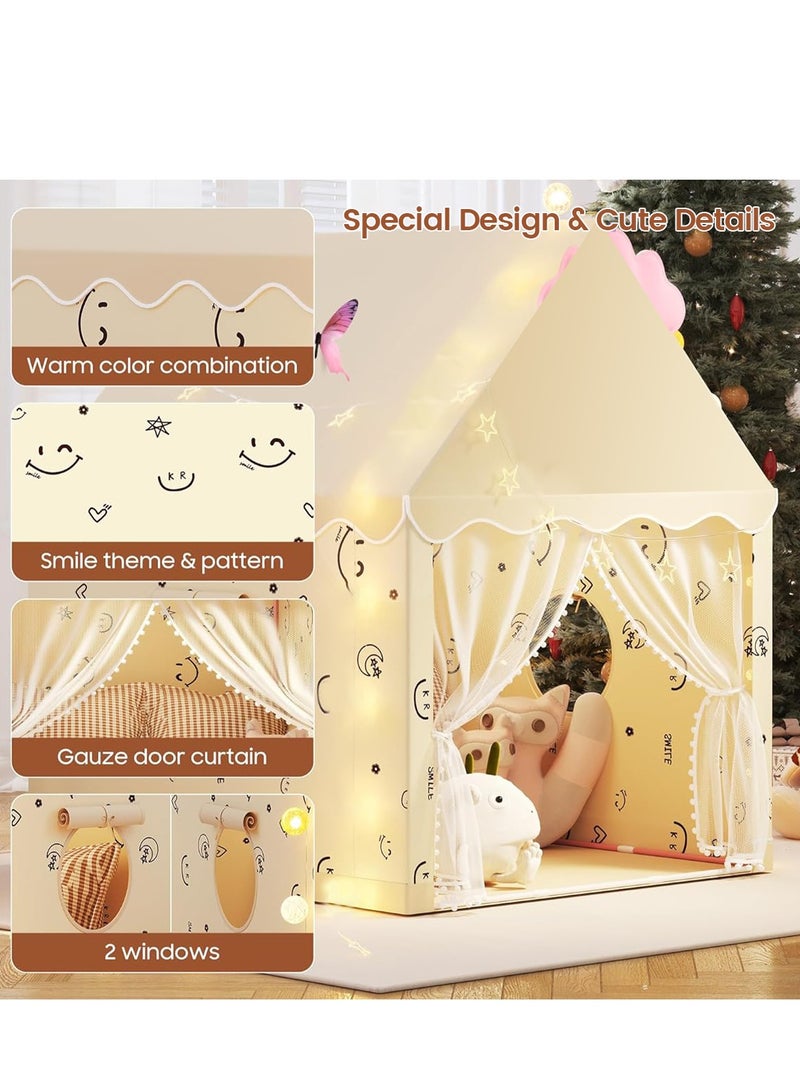 AccLoo Large Kids Tent for Indoor Play, Sturdy Play Tents for Toddlers with Storage Bag, Kids Outdoor Room Toys for Boys Girls aged 3-10 Years Old, Washable Polyester Fabric, Detachable Metal Frame  - Image 3
