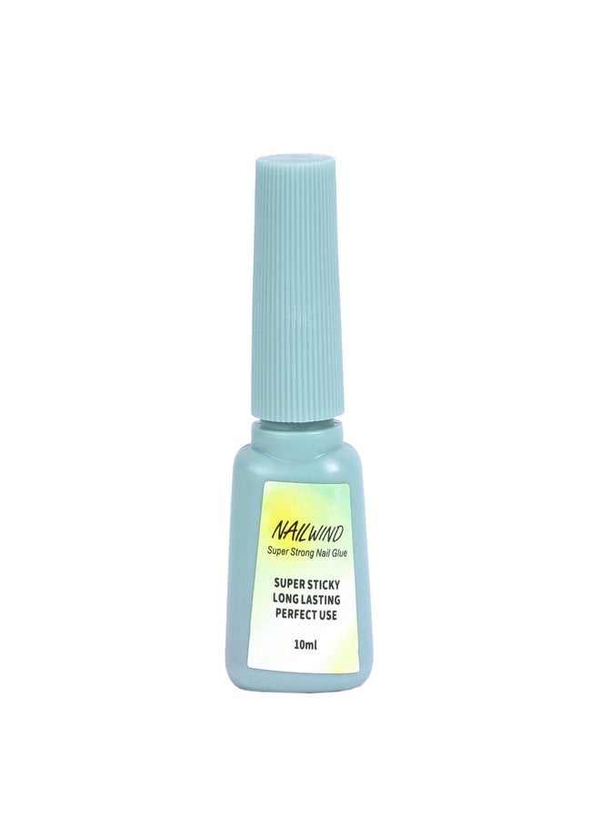 NAILWIND Brush On Nail Glue - Fast Drying Adhesive for Glue-On Nails & Repairs with Brush-On Applicator, Ideal for Tips & Wraps, Net 10ml - Image 2
