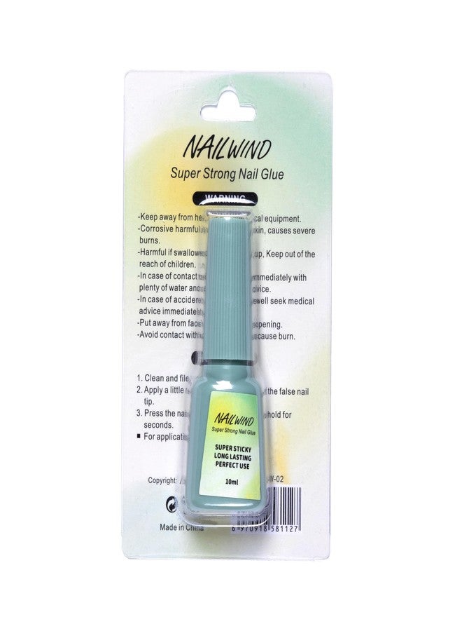 NAILWIND Brush On Nail Glue - Fast Drying Adhesive for Glue-On Nails & Repairs with Brush-On Applicator, Ideal for Tips & Wraps, Net 10ml - Image 3