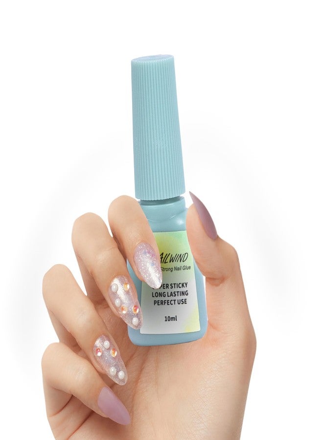 NAILWIND Brush On Nail Glue - Fast Drying Adhesive for Glue-On Nails & Repairs with Brush-On Applicator, Ideal for Tips & Wraps, Net 10ml - Image 4