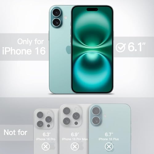 DIZORO Magnetic for iPhone 16 Case, Compatible with MagSafe, Integrated Silicone Camera Control Cover, Thicken Shockproof Drop Protection Phone Case for 16,Mint Green - Image 2
