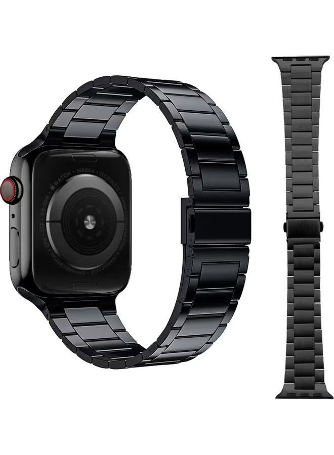 Perfii Replacement Band For Apple Watch Series 1/2/3/4/5/6/SE 42/44/46mm Black - Image 1