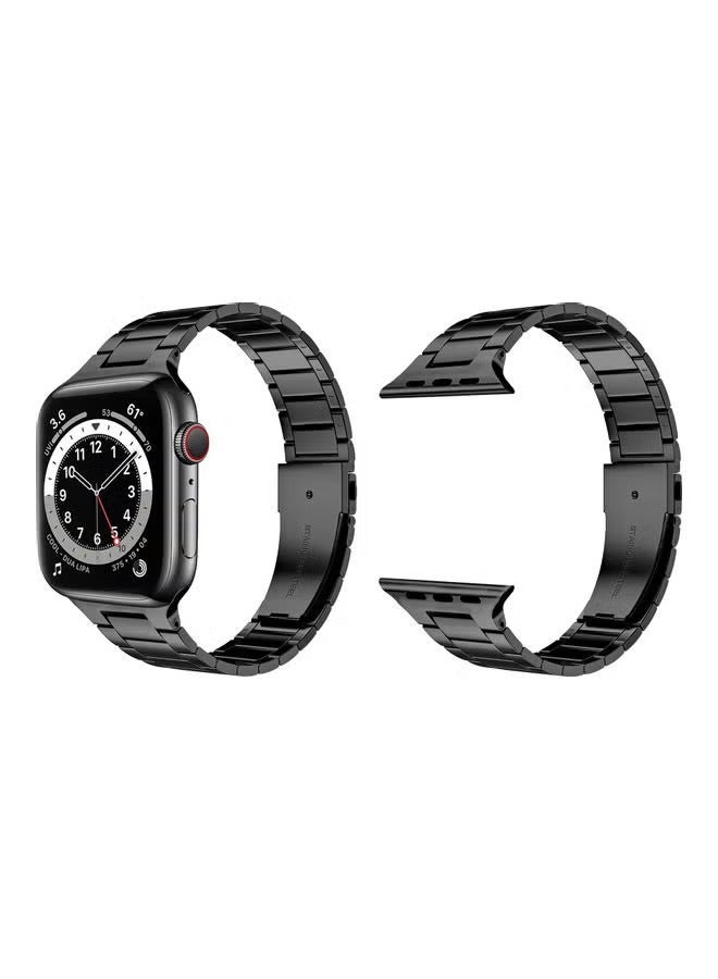 Perfii Replacement Band For Apple Watch Series 1/2/3/4/5/6/SE 42/44/46mm Black - Image 3