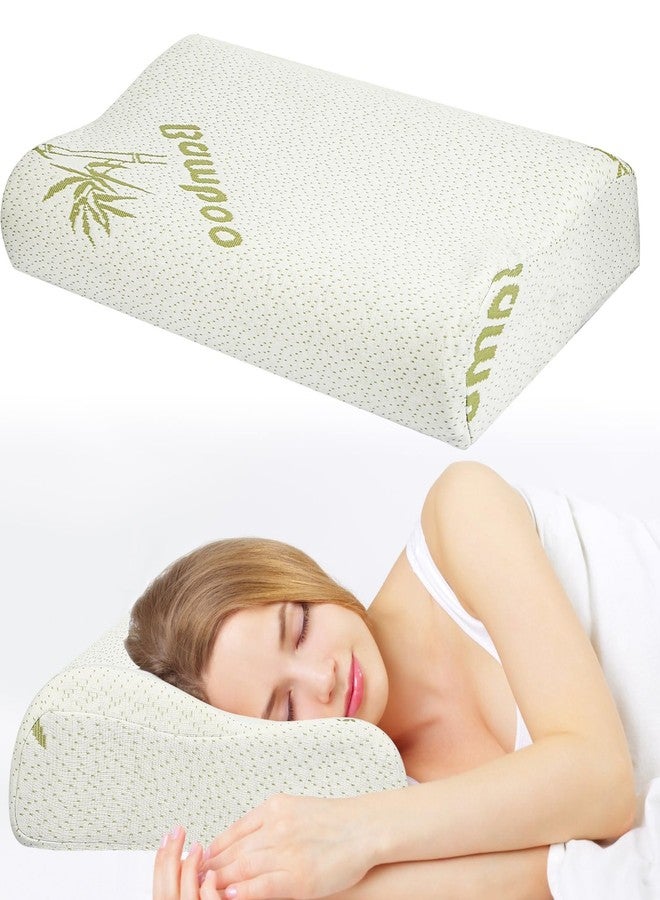 iMounTEK Bed Pillow Pillow Bamboo Viscose Memory Foam Pillow, Sleep Pillow Contoured Orthopedic Pillow Soft Neck Support Breath Pillow Back/Stomach/Side Sleeper(S) - Image 1