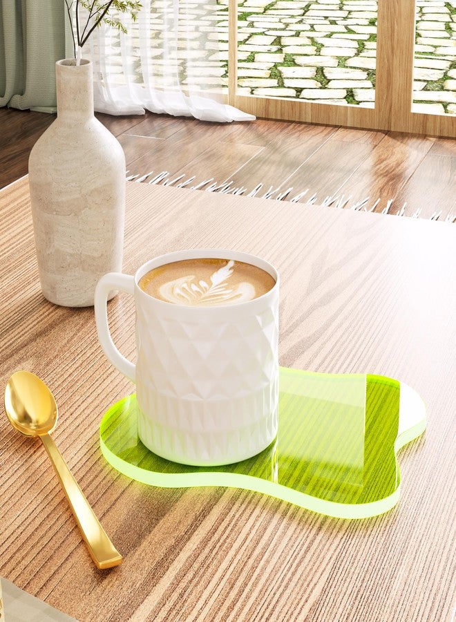 Leadiy Acrylic Coaster for Desk, Clear Bar Drink Coaster, Clear Cloud Shape Coffee Cup Coaster, Perfect for Tabletop Protection and Accessories Display. - Image 3