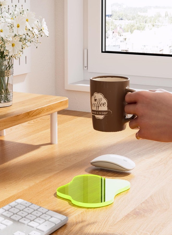 Leadiy Acrylic Coaster for Desk, Clear Bar Drink Coaster, Clear Cloud Shape Coffee Cup Coaster, Perfect for Tabletop Protection and Accessories Display. - Image 2
