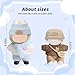 Digabi 17cm Doll ClothesNO Doll Cute Dolls Outfit Accessories 8Piece Handcrafted Crochet Doll Clothes - Image 3