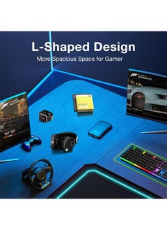 Favarey L-Shaped Desk Computer Corner Table, 51" Home Gaming Desk, Office Writing Workstation with Large Monitor Stand, Space-Saving, Easy to Assemble  - Image 4