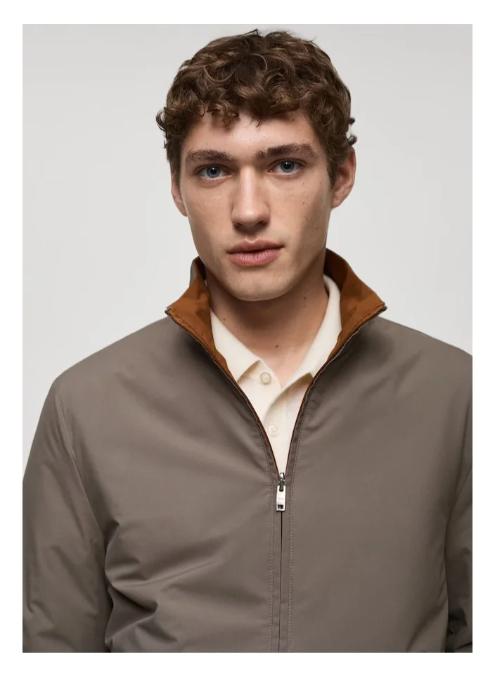 Mango Man Reversible Quilted Water Repellent Jacket
