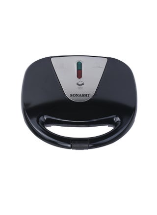 2 Slice Sandwich Maker with Non-Stick Plates | Overheat Protection, Power On/Off and Ready Indicator | Perfect for Breakfast 2 Slices 750 W SSM-884 Black/Silver - view 5
