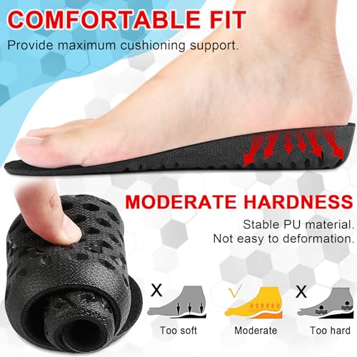 Ailaka Height Increase Insoles for Men Women Honeycomb Shock Absorbing Cushion Insoles Replacement Full Length Sports Shoe Height Inserts Height Elevation - Image 3