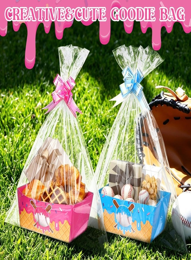 Easywiny 12 PCS Ice Cream Drip Baseball Birthday Party Supplies Gift Basket with Handles Ice Cream Drip Party Treat Boxes Sport Theme Gift Box Summer Decorations for Team Birthday Baby Shower Parties Favors - Image 5