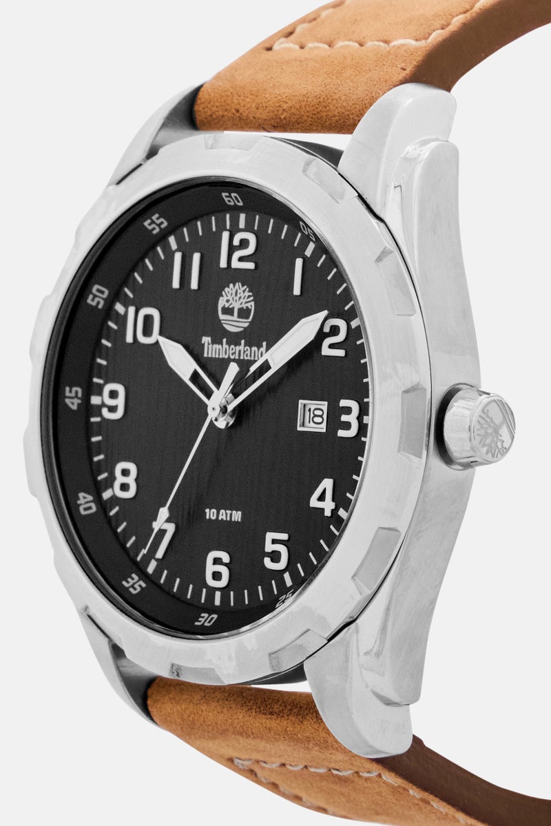 Timberland Men T TBL13330XS-02 Leather Analog Watch 45 mm, Brown  - Image 3