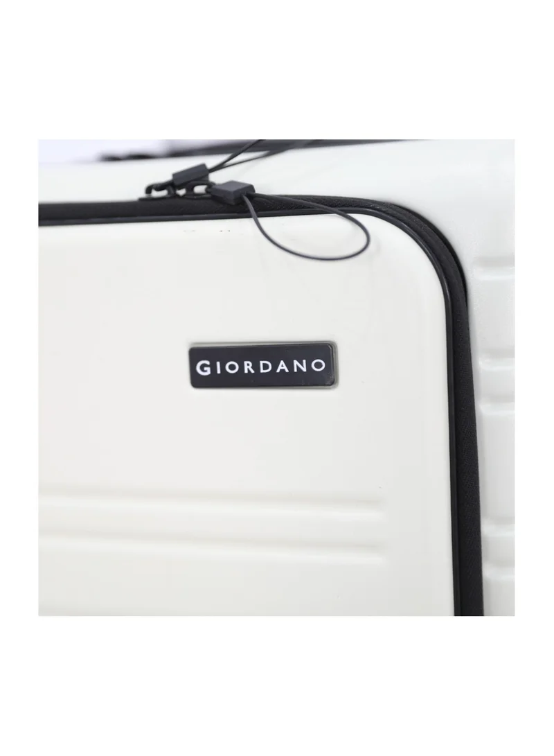 جيوردانو حقيبة ترولي جيوردانو بعجلات مزدوجة صلبة مقاس  بوصة حجم مقصورة، عاجي