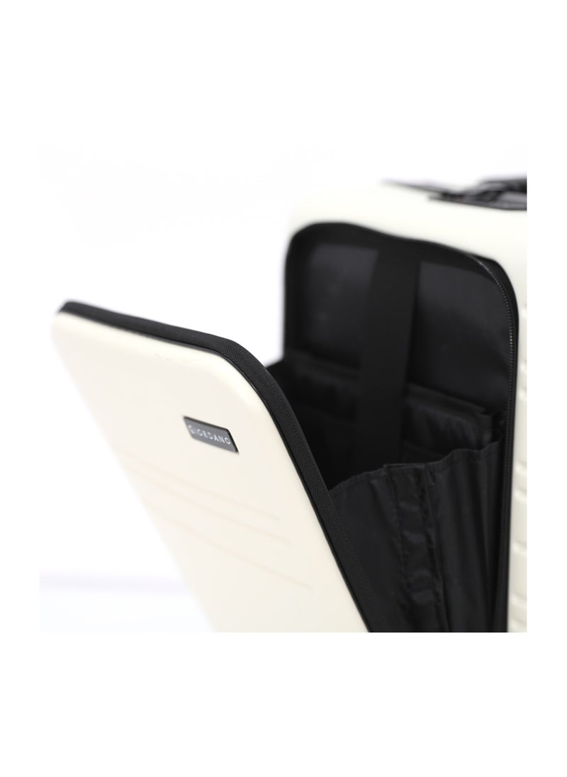 GIORDANO Giordano Hardside Double Spinner Wheel Luggage Trolley Bag 20 inch Cabin Size ,Ivory  - Image 3