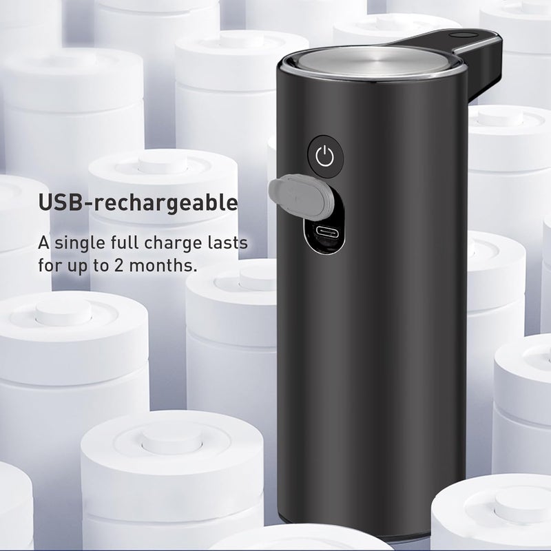 EKO Aroma Touchless Automatic Soap Dispenser for Bathroom and Kitchen, Liquid Hand Soap Dispenser, Water-Resistant and Rechargeable, 9 fl oz (Dark Grey) - Image 5