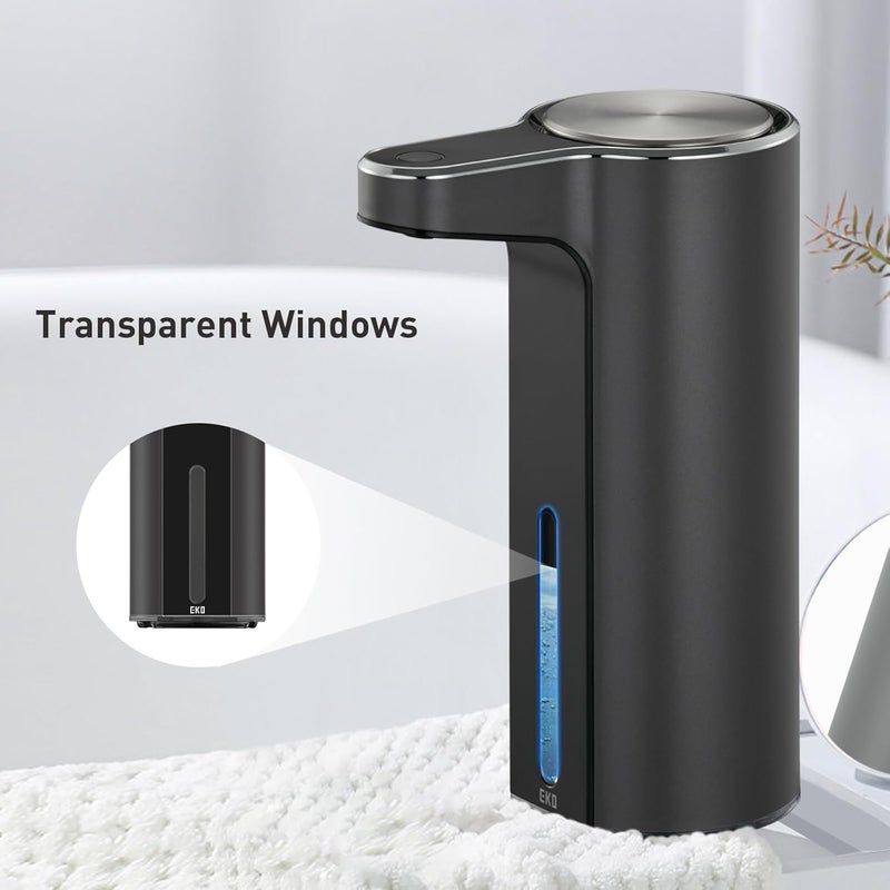 EKO Aroma Touchless Automatic Soap Dispenser for Bathroom and Kitchen, Liquid Hand Soap Dispenser, Water-Resistant and Rechargeable, 9 fl oz (Dark Grey) - Image 4