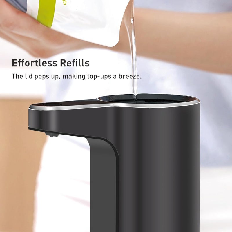 EKO Aroma Touchless Automatic Soap Dispenser for Bathroom and Kitchen, Liquid Hand Soap Dispenser, Water-Resistant and Rechargeable, 9 fl oz (Dark Grey) - Image 3