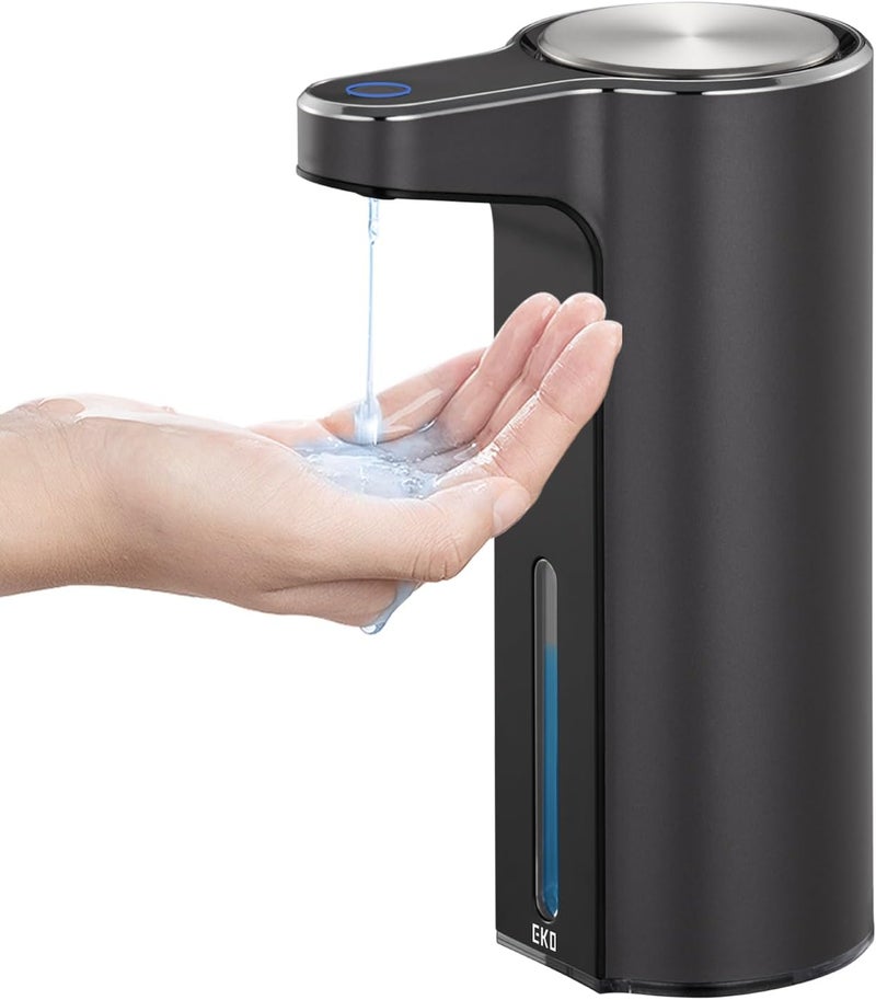 EKO Aroma Touchless Automatic Soap Dispenser for Bathroom and Kitchen, Liquid Hand Soap Dispenser, Water-Resistant and Rechargeable, 9 fl oz (Dark Grey) - Image 1