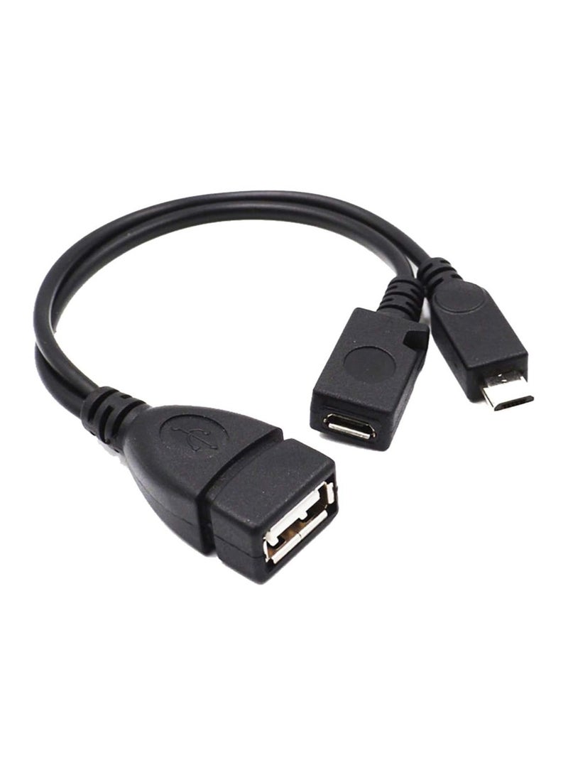 بيعتكلها يدعم منفذ Micro USB OTG مع طاقة Micro USB، وهو متوافق مع هواتف وأجهزة سامسونج جالاكسي، إل جي، أجهزة التلفزيون الذكية، وأجهزة HTC التي تعمل بنظام أندرويد. - Image 1