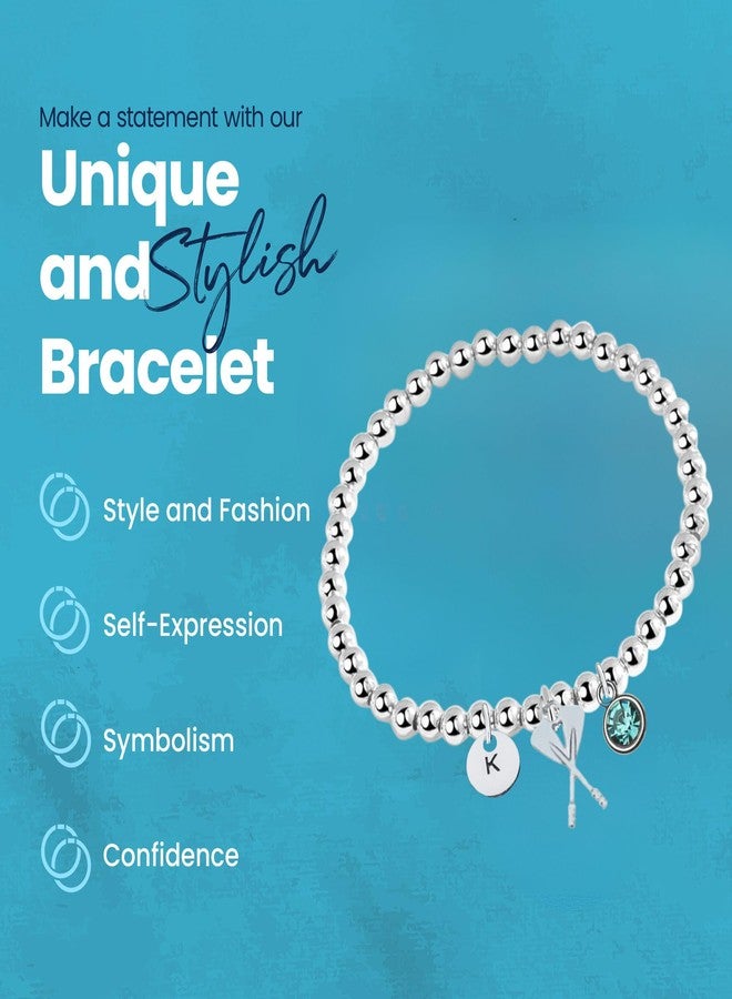 إنفينيتي كوليكشن هدية مجداف تجديف، سوار خرز مجداف تجديف شخصي مع حرف أولي وقلادة حجر الميلاد، مجوهرات مجداف تجديف قابلة للتعديل، إكسسوارات مخصصة لعشاق مجداف التجديف للفتيات - Image 2