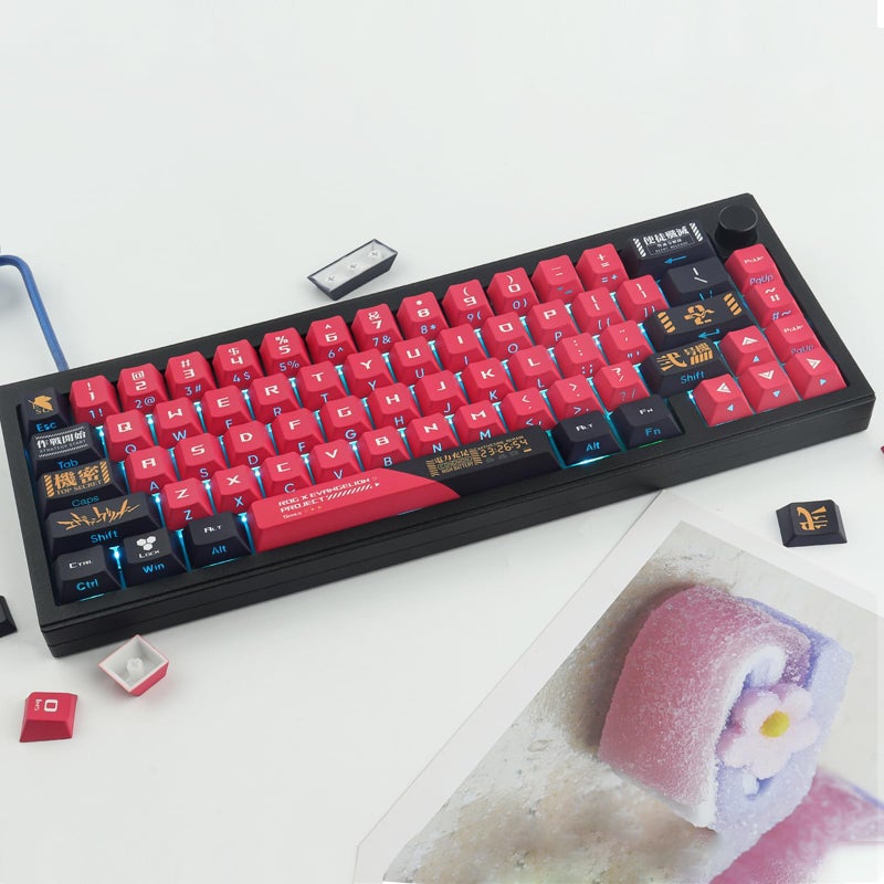 JOMKIZ PBT Keycaps,129 Keys Dye Sublimation Cherry Profile Keycaps Side Engraved Transparent Keycap Set for Cherry MX Switches ASIN/ISO Layout Mechanical Keyboards - Image 3