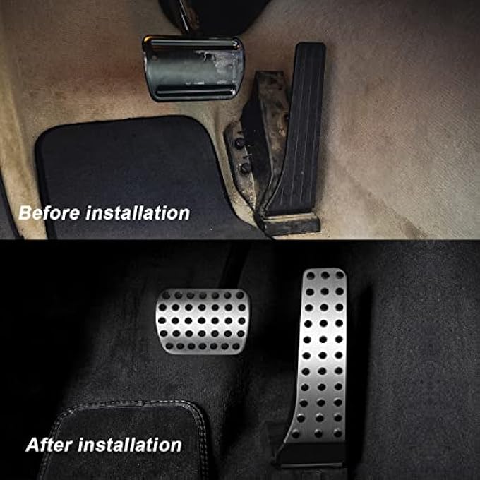Brake Foot Pedals Pads Pedals Coves for Mercedes-Benz C E S GLC GLE GLK SLK CLS SL Class W204 W205 W213 X253 W167,Car Pedals Accessories(A Set of 2) - Image 5