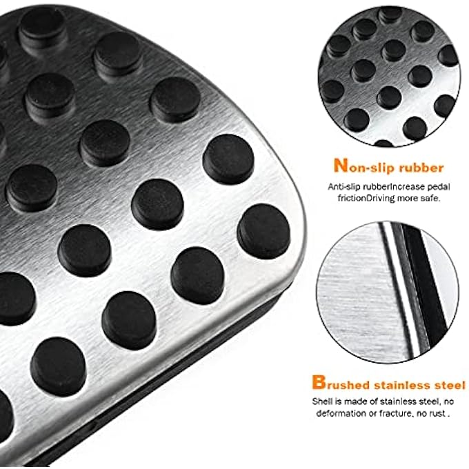 Brake Foot Pedals Pads Pedals Coves for Mercedes-Benz C E S GLC GLE GLK SLK CLS SL Class W204 W205 W213 X253 W167,Car Pedals Accessories(A Set of 2) - Image 4