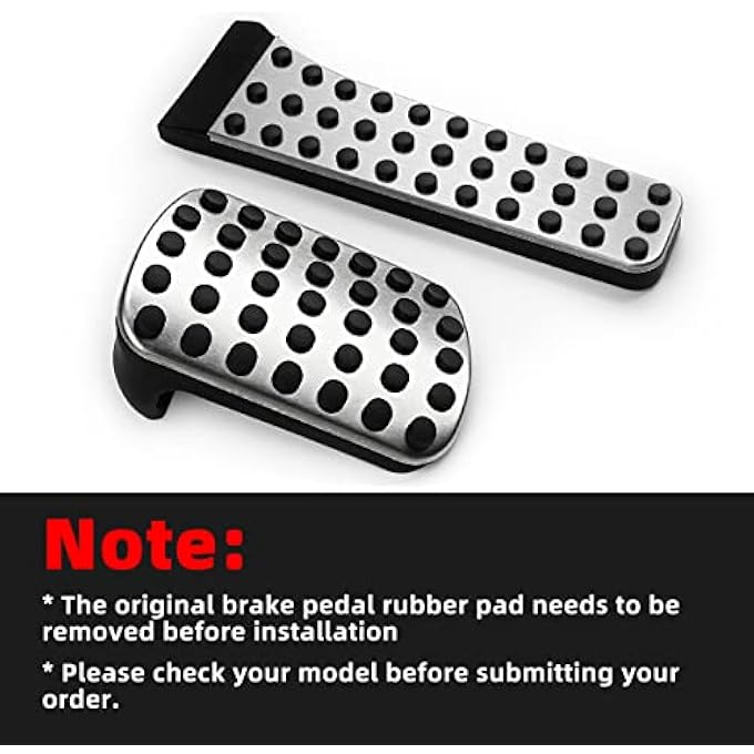 Brake Foot Pedals Pads Pedals Coves for Mercedes-Benz C E S GLC GLE GLK SLK CLS SL Class W204 W205 W213 X253 W167,Car Pedals Accessories(A Set of 2) - Image 2