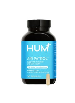 HUM Air Patrol - Immune Supplement with Vitamin C & Citrus Bioflavonoids - Supports Skin Barrier, Lungs & Immune Response (30 Vegan Capsules)  - Image 1