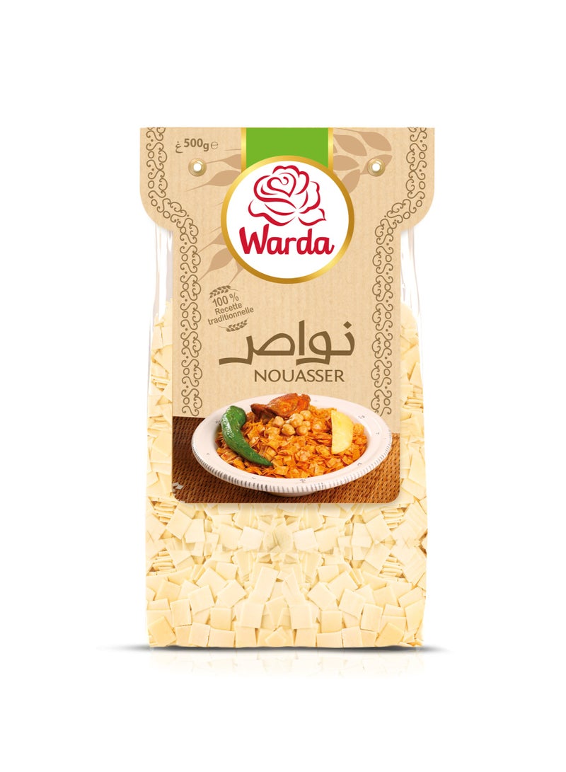 WARDA Nouasser Traditional Tunisian Pasta | 500g | 100% Durum Wheat Semolina