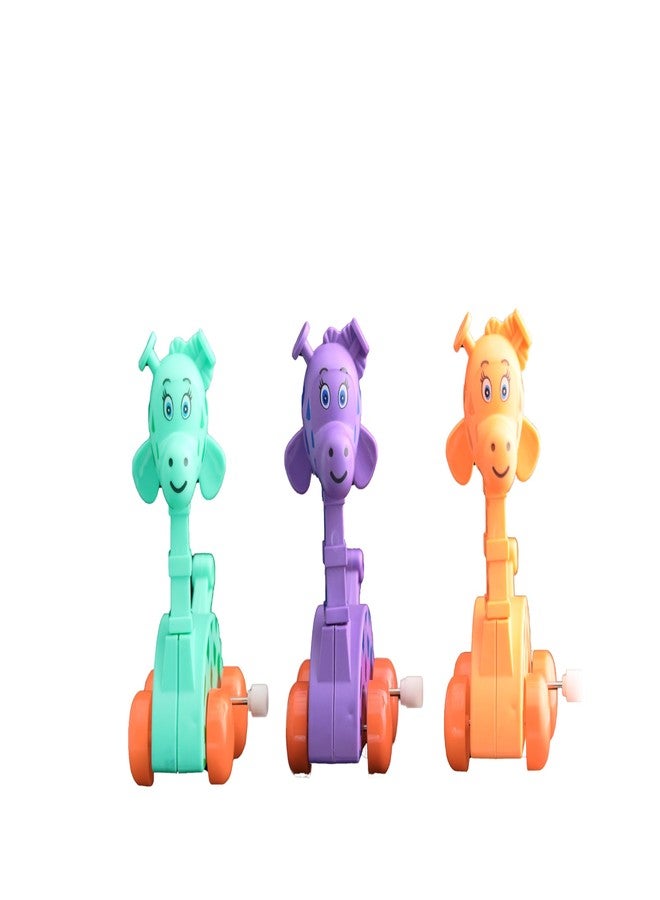 Negi Wind-Up Toy Set of 3 Animal Models, BIS Approved Safe Toys for Kids, Fun Moving Figures with Forward Motion & Head Action, Durable Plastic Wind-Up Playset for Boys & Girls, Multicolor - Image 1