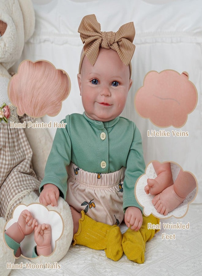 BABESIDE 3-in-1 Interactive Reborn Baby Dolls, 20Inch Cute Soft Vinyl Realistic-Newborn Baby Doll Poseable Real Life Lifelike Baby Dolls w/Doll Accessories for 3+ Year Old Girls - Image 4