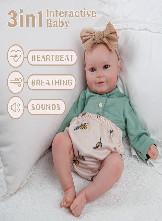 BABESIDE 3-in-1 Interactive Reborn Baby Dolls, 20Inch Cute Soft Vinyl Realistic-Newborn Baby Doll Poseable Real Life Lifelike Baby Dolls w/Doll Accessories for 3+ Year Old Girls - Image 2