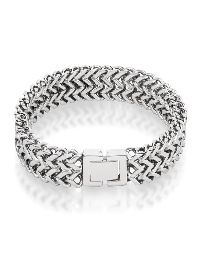 COBI 316L Stainless Steel Cuban Link Chain Bracelets for Men, Thick Chunky Wrist Jewelry, 8.5 Inch, Mens Minimal Bracelet, Waterproof & Non-Tarnish, Hip Hop Ideal Gifts Choice - Image 2