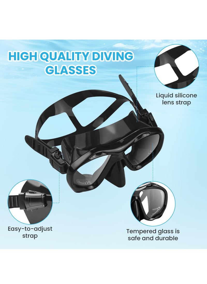 Necomi Adult Snorkeling Gear, Dry Snorkeling Kit, 180° Panoramic Wide View Dive Mask, Free Breathing Snorkeling Mask for Snorkeling, Scuba Diving and Swimming Trips  - Image 3