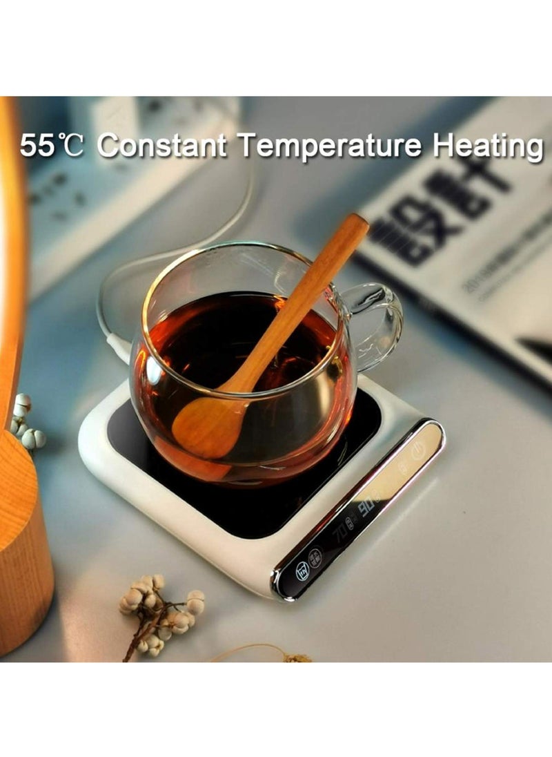 SYOSI - Coffee Mug Warmer, 5v 10w Coffee Cup Warmer for Desk with Auto Shut off & Constant Temperature Heating & Smart Temperature Settings, USB Electric Heating Pad for Cups and Mugs - Image 1