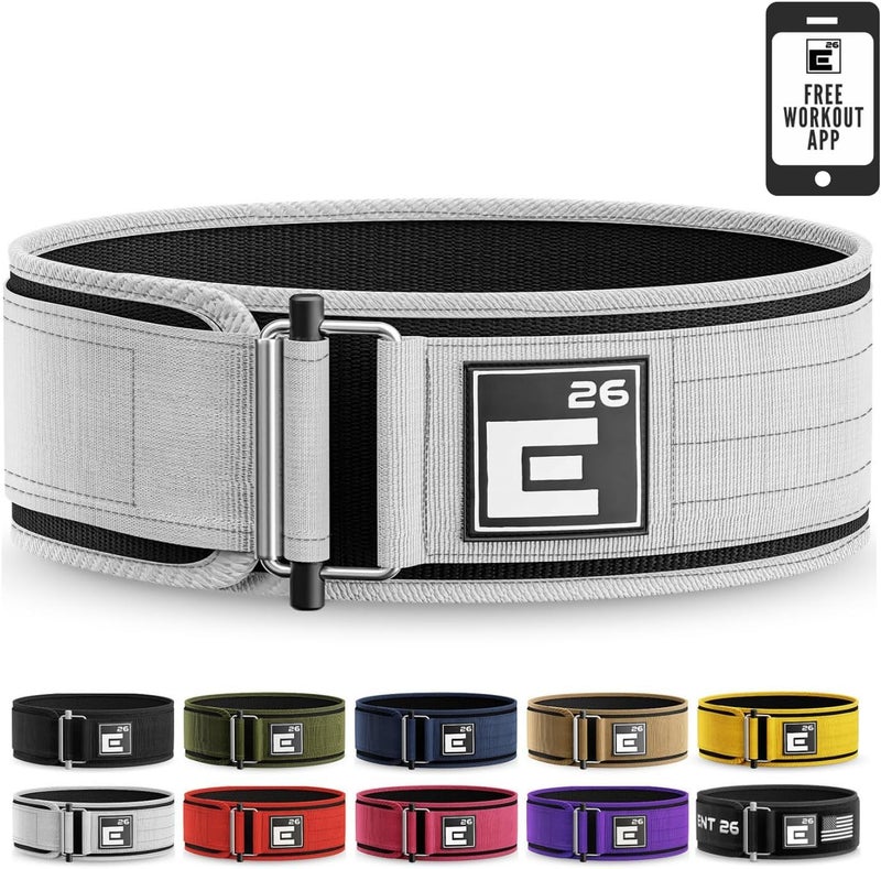 Element 26 Self-Locking Weight Lifting Belt | Premium Weightlifting Belt for Serious Functional Fitness, Weight Lifting, and Olympic Lifting Athletes (Large, White) - Image 1