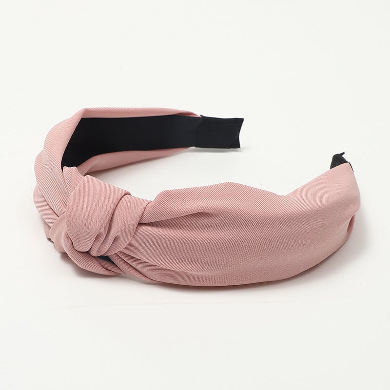 Elegant Tie-Knot Hair Accessory Twill pink